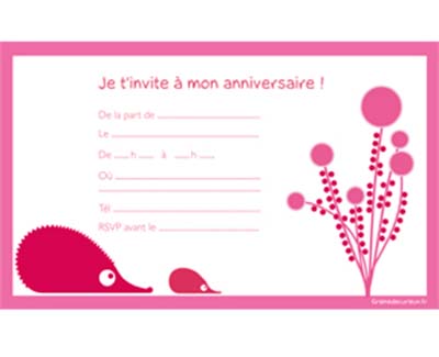 cartes invitation anniversaire