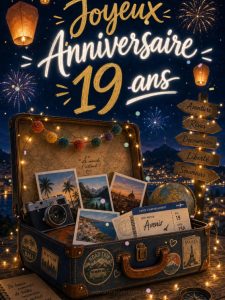Carte anniversaire 19 ans : l&rsquo;année des grands départs
