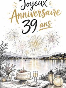 Carte anniversaire 39 ans animée : la grande finale de la trentaine
