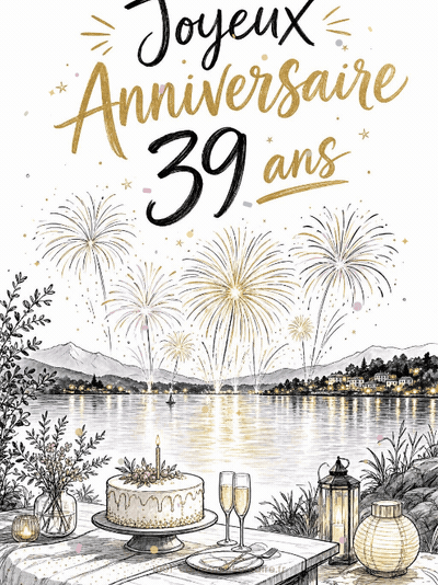 Carte anniversaire 39 ans animée : la grande finale de la trentaine