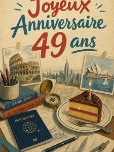 Carte anniversaire 49 ans animée : 49 ans, l'année des projets