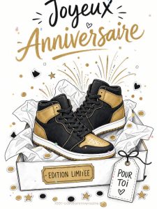 Carte anniversaire ado animée : les baskets collector enfin à toi