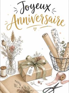Carte anniversaire femme animée : atelier d'emballages raffinés