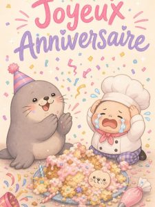 Carte anniversaire humour animée : l'otarie applaudit même les ratés
