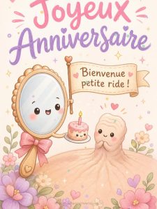 Carte anniversaire humour : une ride de plus, une amie de plus