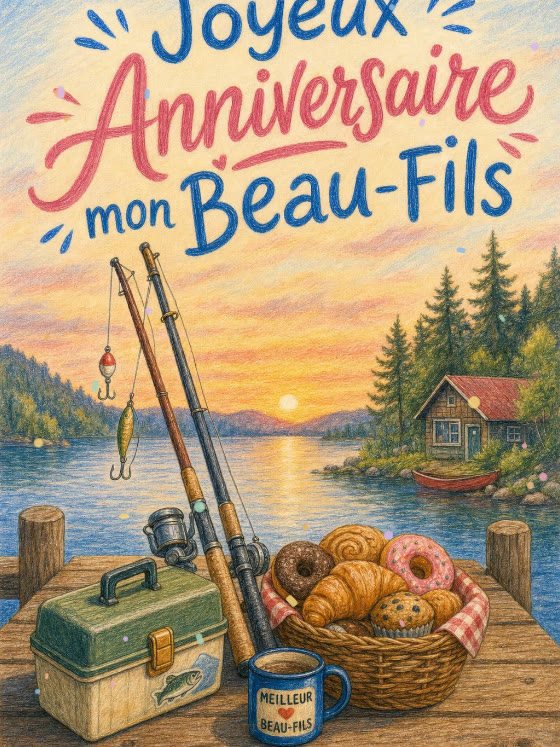 Image JPG : Carte joyeux anniversaire beau-fils animée : un allié pour la vie
