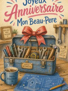 Carte joyeux anniversaire beau pere animée : la boîte à outils