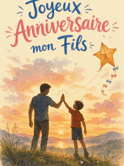 GIF animé : Carte joyeux anniversaire fils animée : fier de toi chaque jour